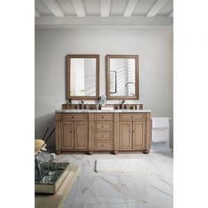 Bristol 72" Double Vanity, Whitewashed Walnut