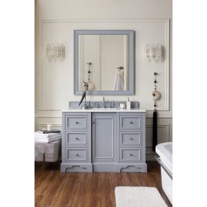 De Soto 48 inch Bathroom Vanity in Silver Gray