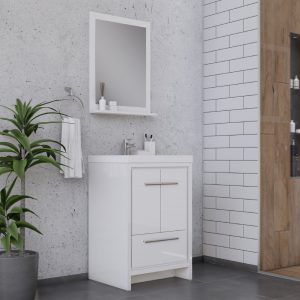 Alya Bath Sortino 24 Inch  Bathroom Vanity, White