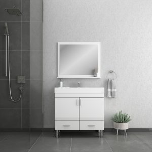 Alya Bath Ripley 36 inch Modern Bathroom Vanity, White
