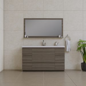 Alya Bath Paterno 60 inch Single Bathroom Vanity, Gray