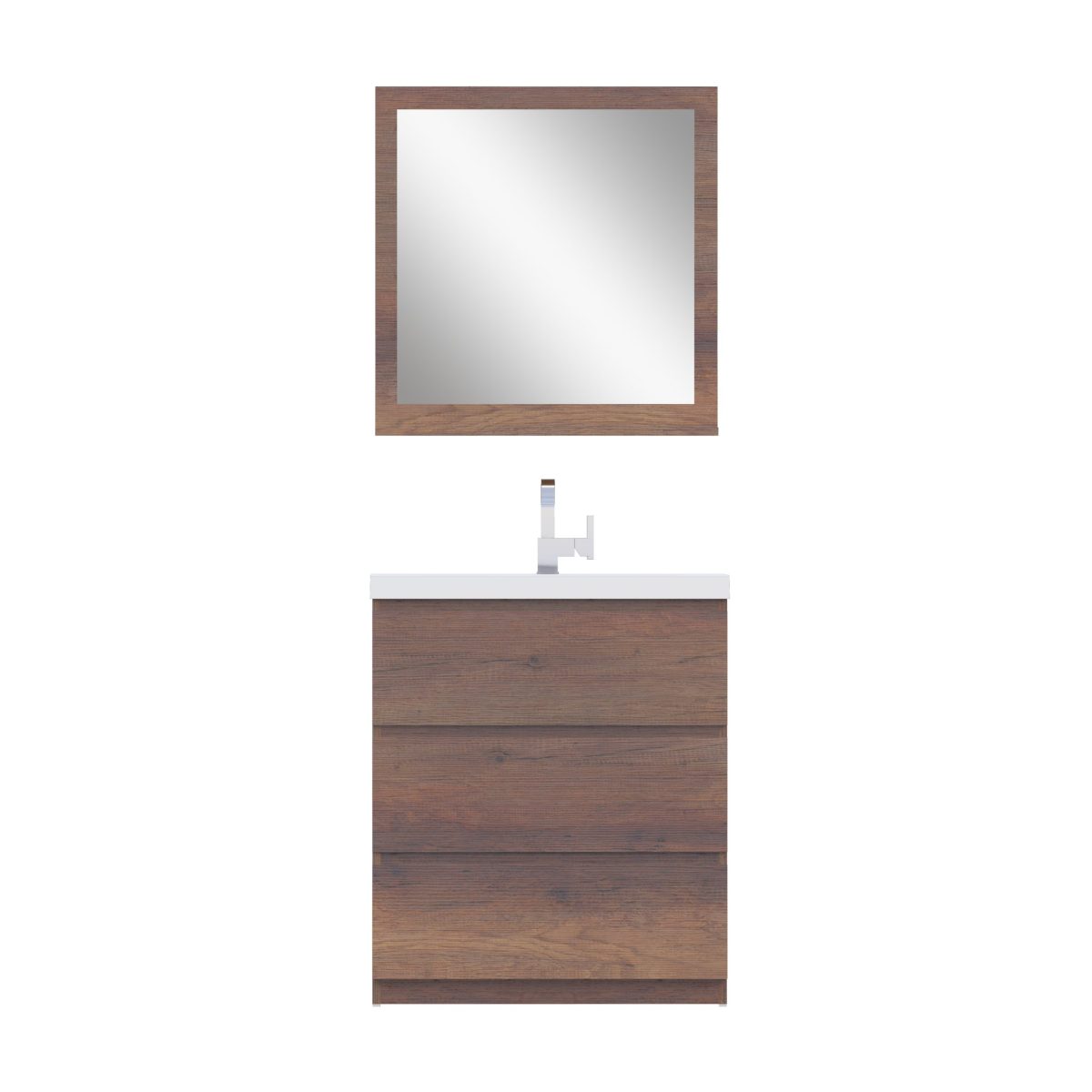 Paterno 30 Inch Freestanding Bathroom Vanity With Sink - Rosewood