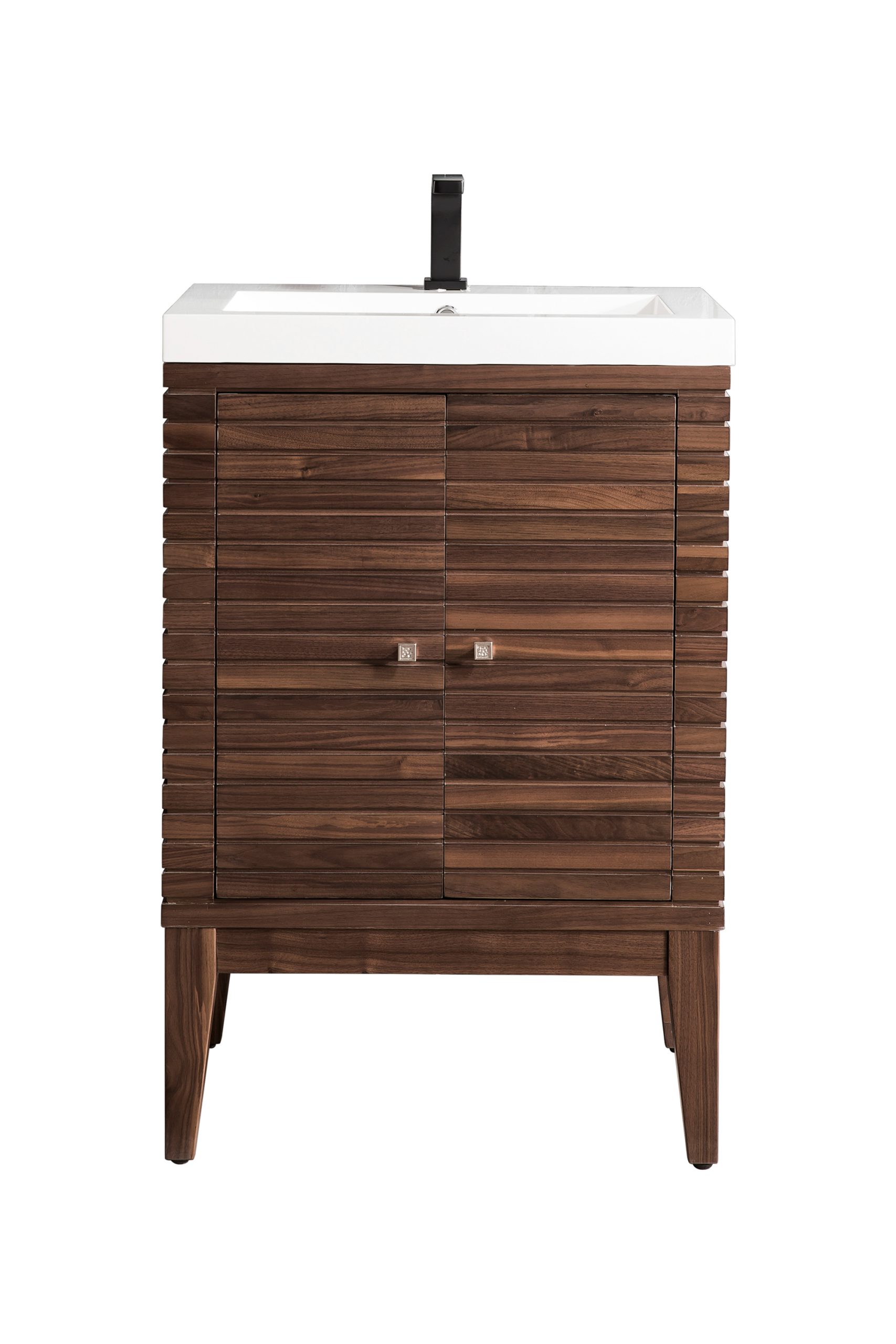Linden 24 inch Bathroom Vanity in Mid Century Walnut With Top