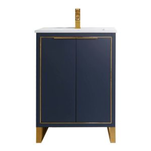 Opulence 24 inch vanity with brass hardware