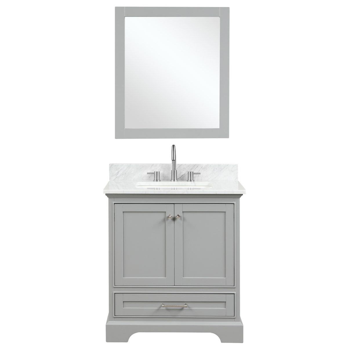 Copenhagen 30 inch Bathroom Vanity Cabinet In Metal Gray - No Top