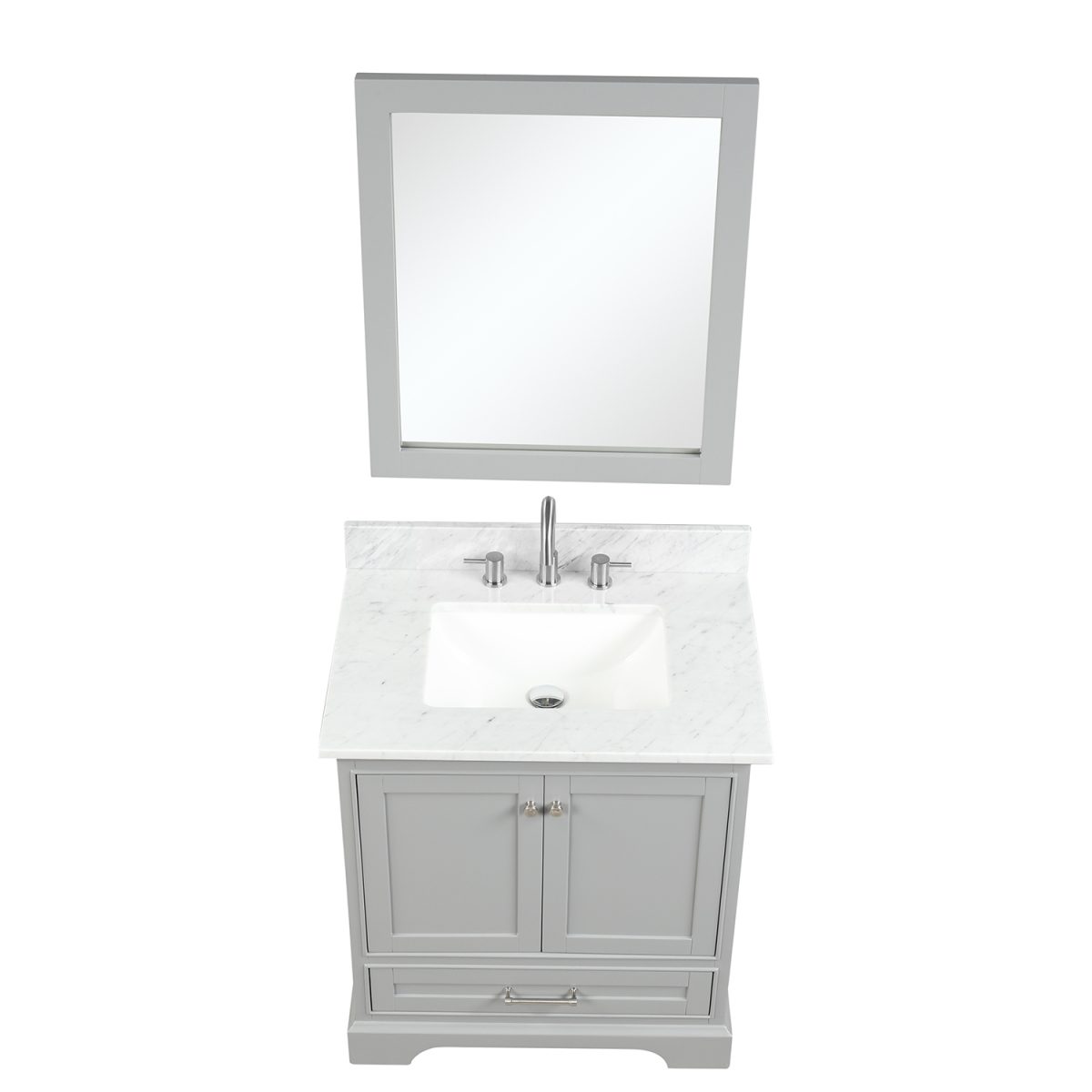 Copenhagen 30 inch Bathroom Vanity Cabinet In Metal Gray - No Top
