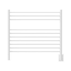 Jeeves Model K Straight 10 Bar Hardwired Towel Warmer in White