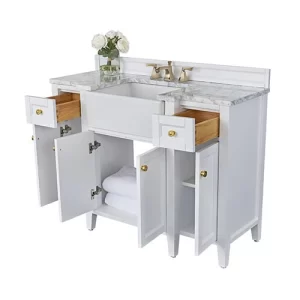 Adeline 48 in. Bath Vanity Set in White