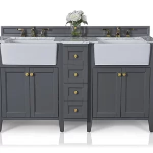 Adeline 60 in. Bath Vanity Set in Sapphire Gray