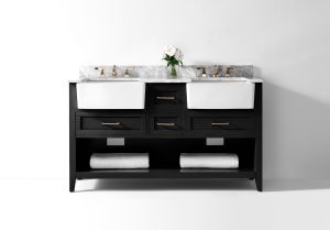 Hayley 60" Bath Vanity Set in Black Onyx