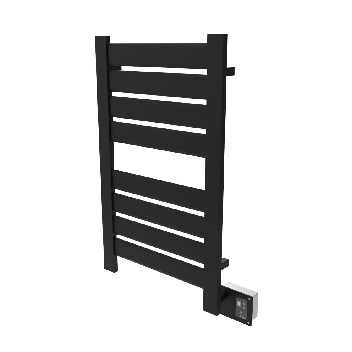 Vega V2337 8 Panel Hardwired Towel Warmer in Matte Black