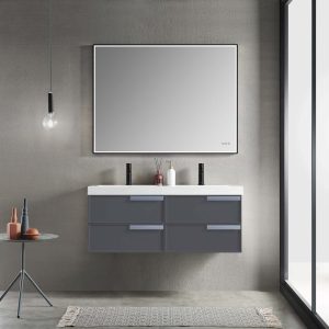 Sofia 48" double wall mount bathroom vanity