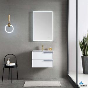 Sofia 24 inch Wall Mount Bathroom Vanity With Sink Matte White
