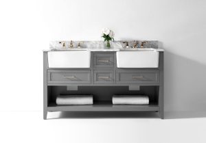 farmhouse sink bathroom vanity