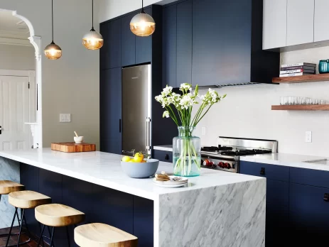 Navy and White Kitchen