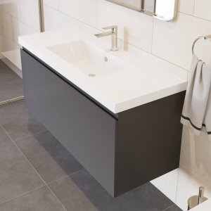 Prato 48" Wall Mount Bathroom Vanity In Gray