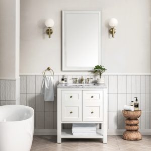Breckenridge 30" Bathroom Vanity Cabinet In Bright White