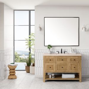Breckenridge 48" Bathroom Vanity In Natural Light Oak With Eternal Marfil Top