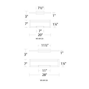 View Bathroom Vanity Sconce 20" in Brushed Aluminum