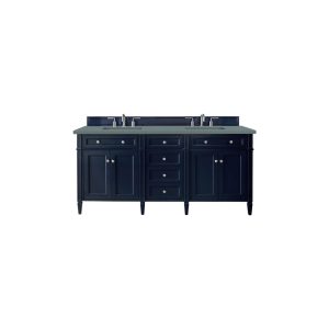 Brittany 72" Double Vanity in Victory Blue with Cala Blue Quartz Top