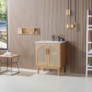 Nara 30" Pecan Oak Freestanding Bathroom Vanity