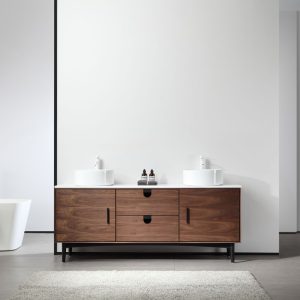 Portree 72 inch Double Bathroom Vanity With Vessel Sinks