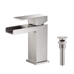 Quadra Waterfall Single Handle Bathroom Vanity Sink Faucet