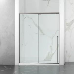 Karina Shower Door With Frame Grey Black