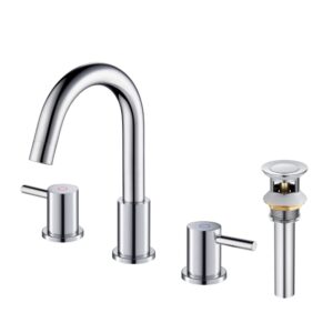 Halo 8" Widespread Bathroom Sink Faucet with Drain Assembly - CBF-1016CH